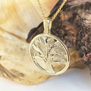 Tree Of Life Diamond and Yellow Gold Pendant