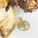 Tree Of Life Diamond and Yellow Gold Pendant