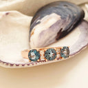 London Blue Topaz and Diamond Rose Gold Ring