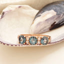 London Blue Topaz and Diamond Rose Gold Ring