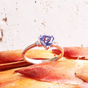 Trinity Glow Trilliant Tanzanite and Diamond White Gold Ring