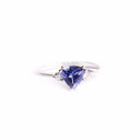 Trinity Glow Trilliant Tanzanite and Diamond White Gold Ring