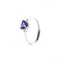 Trinity Glow Trilliant Tanzanite and Diamond White Gold Ring