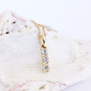 White Diamond yellow gold pendant