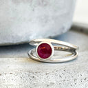 White Gold Ruby Ring