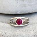 White Gold Ruby Ring