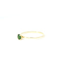 Yellow Gold Raised Four Claw Tsavorite Stacking Ring