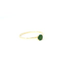 Yellow Gold Raised Four Claw Tsavorite Stacking Ring