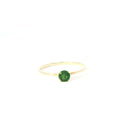 Yellow Gold Raised Four Claw Tsavorite Stacking Ring