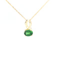Half Bow Bale Tsavorite and Diamond Pendant and Chain