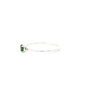 White Gold Raised Four Claw Tsavorite Stacking Ring