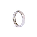 Unisex Bezel Set Tanzanite White Gold Sectioned Ring