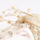Timeless White Diamond Half Eternity Yellow Gold Band
