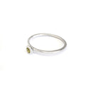 White Gold Bezel Set Peridot Stacking Ring