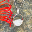 White Gold Circular Table Mountain Pendant
