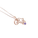 Tanzanite Africa Map Bird of Paradise White Gold Pendant