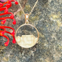 Yellow Gold Circular Table Mountain Pendant