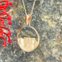 Yellow Gold Circular Table Mountain Pendant