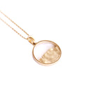 Yellow Gold Circular Table Mountain Pendant
