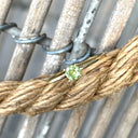 Yellow Gold Raised Four Claw Peridot Stacking Ring