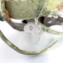 Petite Paw Print White Gold Africa Map Pendant
