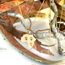 Petite Paw Print Yellow Gold Africa Map Pendant