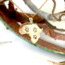 Petite Paw Print Yellow Gold Africa Map Pendant