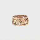 Double Facing Lions Rose Gold Ring