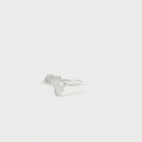 White Gold Africa Heart Map Ring