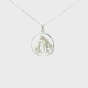 Loving Lioness and Cub White Gold Pendant