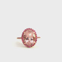 Lusciously Lovely Morganite and Pink Sapphire Oval Ring