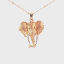 African Elephant Rose Gold Pendant