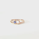 Looped Rose Gold Tanzanite Ring