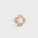 Nature Lovers Rose Gold Peach Morganite and Diamond Ring