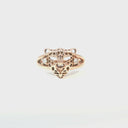 Rose Gold Leopard Head Ring with Diamond Accents