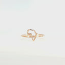 Petite Rose Gold Africa Map Outline Ring