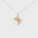 Contemporary Diamond Circular Africa Rose Gold Pendant