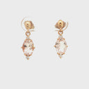 Exquisite Oval Morganite and Diamond Highlight Drop Earrings