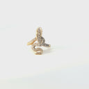Diamond Studded Yellow Gold Diamond Snake Ring