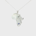 Africa Elephant White Gold Pendant