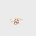 Sophisticated Flower Morganite Rose Gold Solitaire Ring