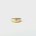African San Art Gold and Black Diamond Ring
