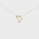 Diamond Studded 9-carat Gold Africa Pendant