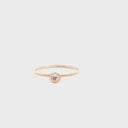 Rose Gold Bezel Set Morganite Stacking Ring