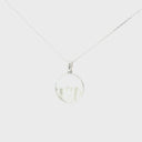 White Gold Circular Table Mountain Pendant