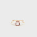 Classic Round Cut Solitaire Morganite Four Claw Ring