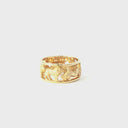 Double Facing Lions Yellow Gold Ring