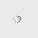 Tanzanite and Hammered Africa Heart Pendant