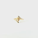 Split Shank Yellow Gold Sandblasted Africa Map Ring