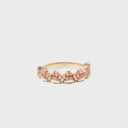 Playful Paw Print with Diamond Accent Rose Gold Ring